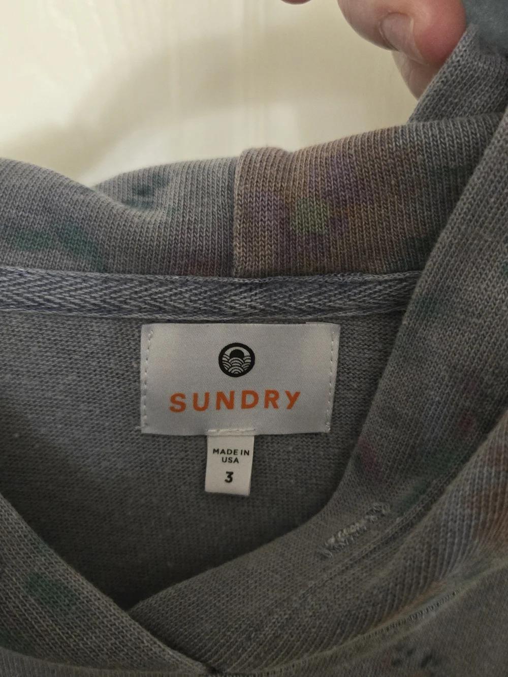 Sundry/Anthropology Lavender Floral Hooded Sweater Size 3